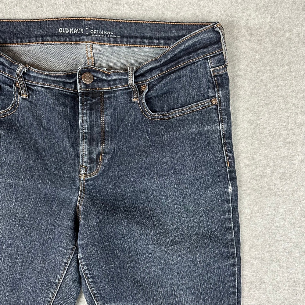 Old Navy Original‎ Mid-Rise Bootcut Jeans Dark Wash Blue Denim Size 10 30x34